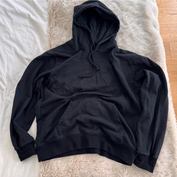SALE ⬇️ OAK + FORT Black relaxed fit Hoodie - L - Picture 3 of 10